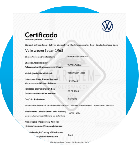 Certificado de Veículos Clássicos Volkswagen chega ao Brasil