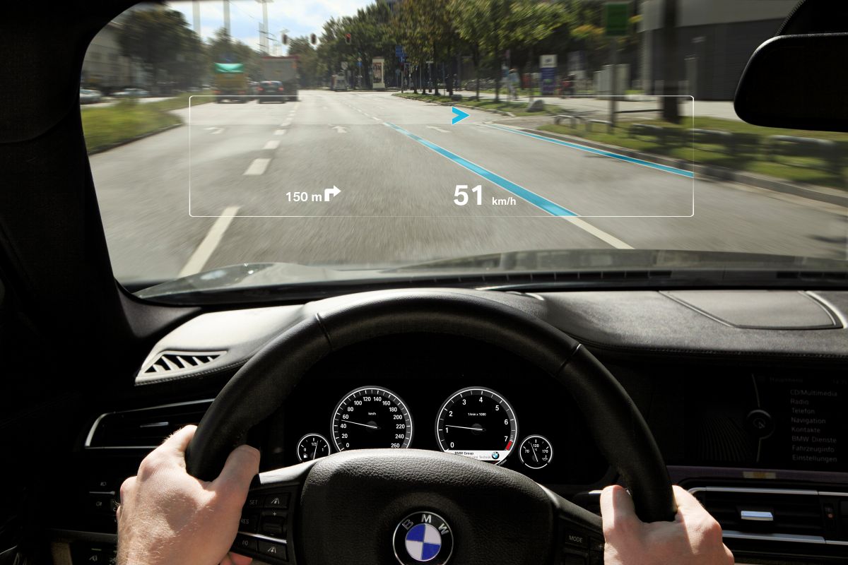 BMW e o sistema de head-up display