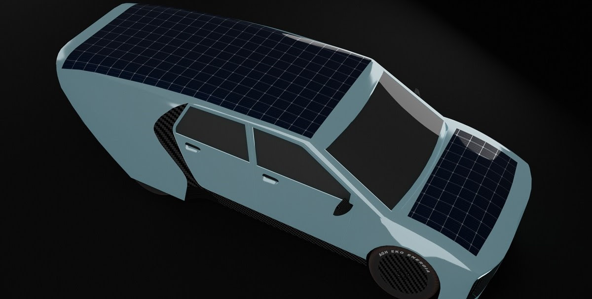 Carro com placas solares no lugar das portas e do teto. Afinal, é isso que está sendo proposto por uma equipe de pesquisadores da Universidade AGH de Cracóvia, na Polônia.