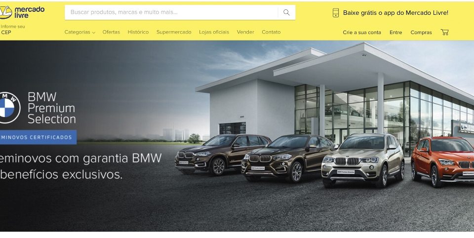 BMW Brasil abre loja oficial de veículos no Mercado Livre