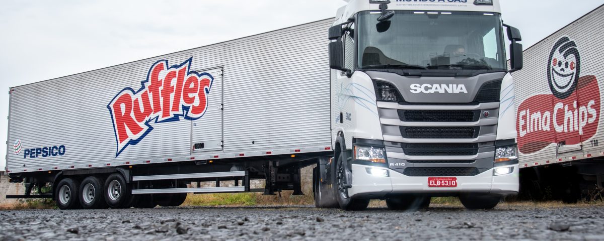 PepsiCo compra caminhões Scania movidos a gás